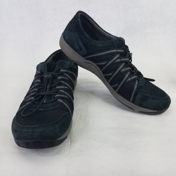 Dansko Honor Slip On Shoes Women's EU 41 US 10-10.5 Suede Leather Bungee Laces - Picture 1 of 16